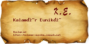 Kalamár Euniké névjegykártya